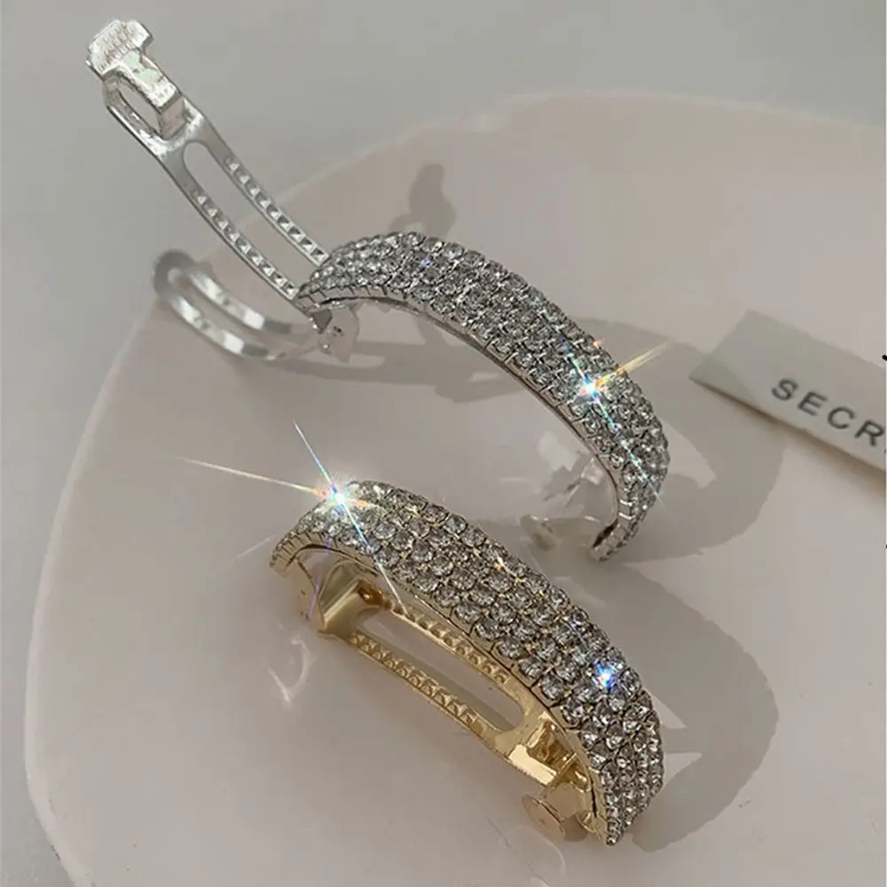 Fashion Girl Metal Rhinestone Hair Clips For Women Hair Barrettes Ponytail Clip Women's Hair Accessories Hairpin Girl Hair Clips