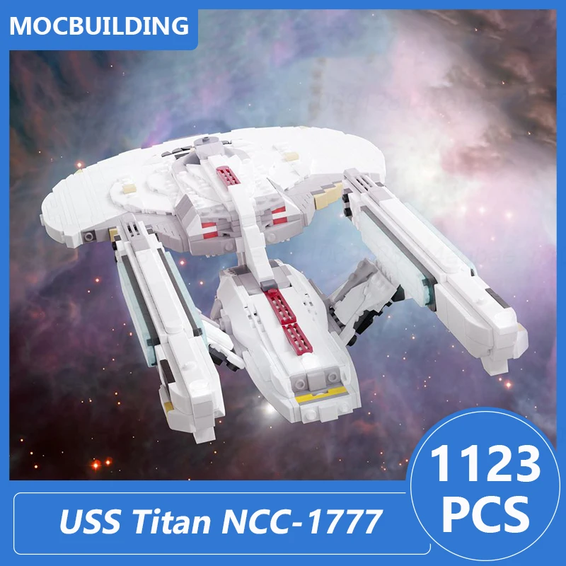 

USS Titan NCC-1777 1:657 Scale Model Moc Building Blocks Space Diy Assemble Bricks Educational Creative Xmas Toys Gifts 1123PCS