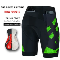 Men's Bike Pro Cycling Shorts Sports 3 Pockets Bib Bibs Bicycle Pants Culotte Man Gel Maillot Lycra Short Professional Equipment