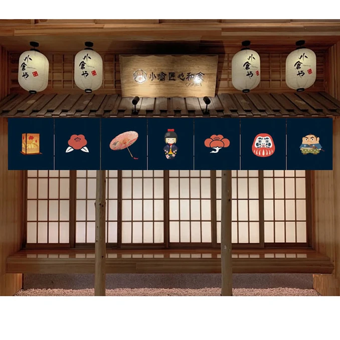 

Японские суши-рестораны, столовые приборы в японском стиле, горизонтальные занавески, украшение магазина, флаг, занавеска Noren
