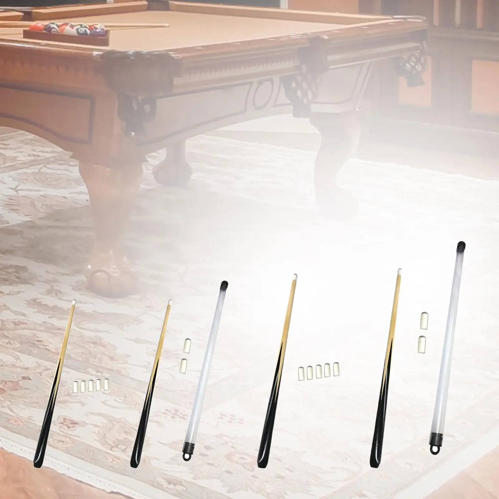 Kids Pool Cue, Wooden Cue, Table Game Supplies Billiard House Bar Pool Cue Stick
