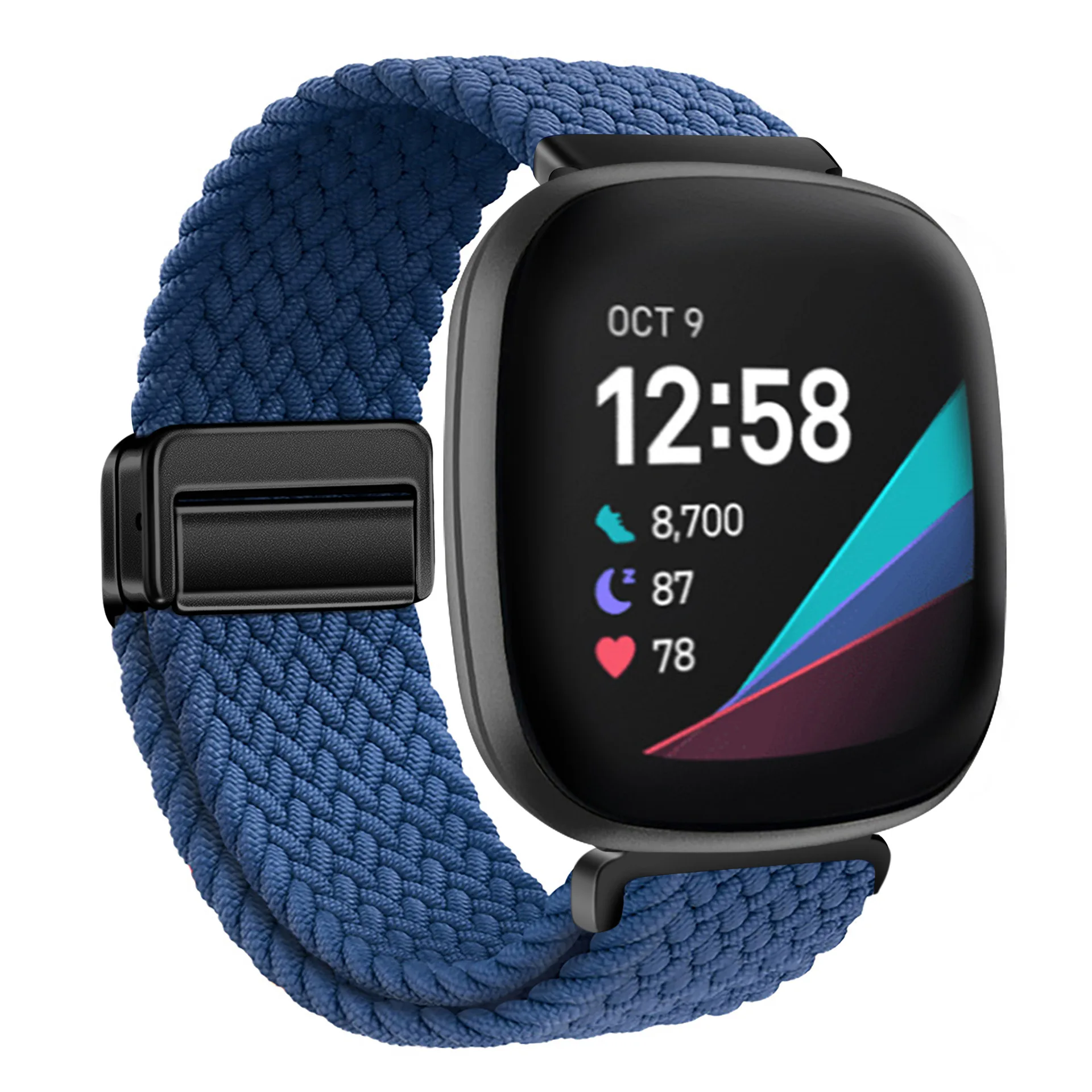 Sporty Nylon Braided Loop Strap - Magnetic Breathable Bracelet Wristband Belt Accessory