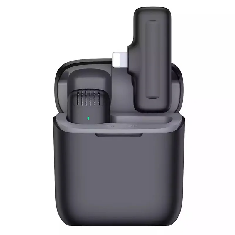 

Беспроводной петличный микрофон, петличный микрофон с шумоподавлением для прямого эфира, интервью, с зарядным устройством для iPhone типа C