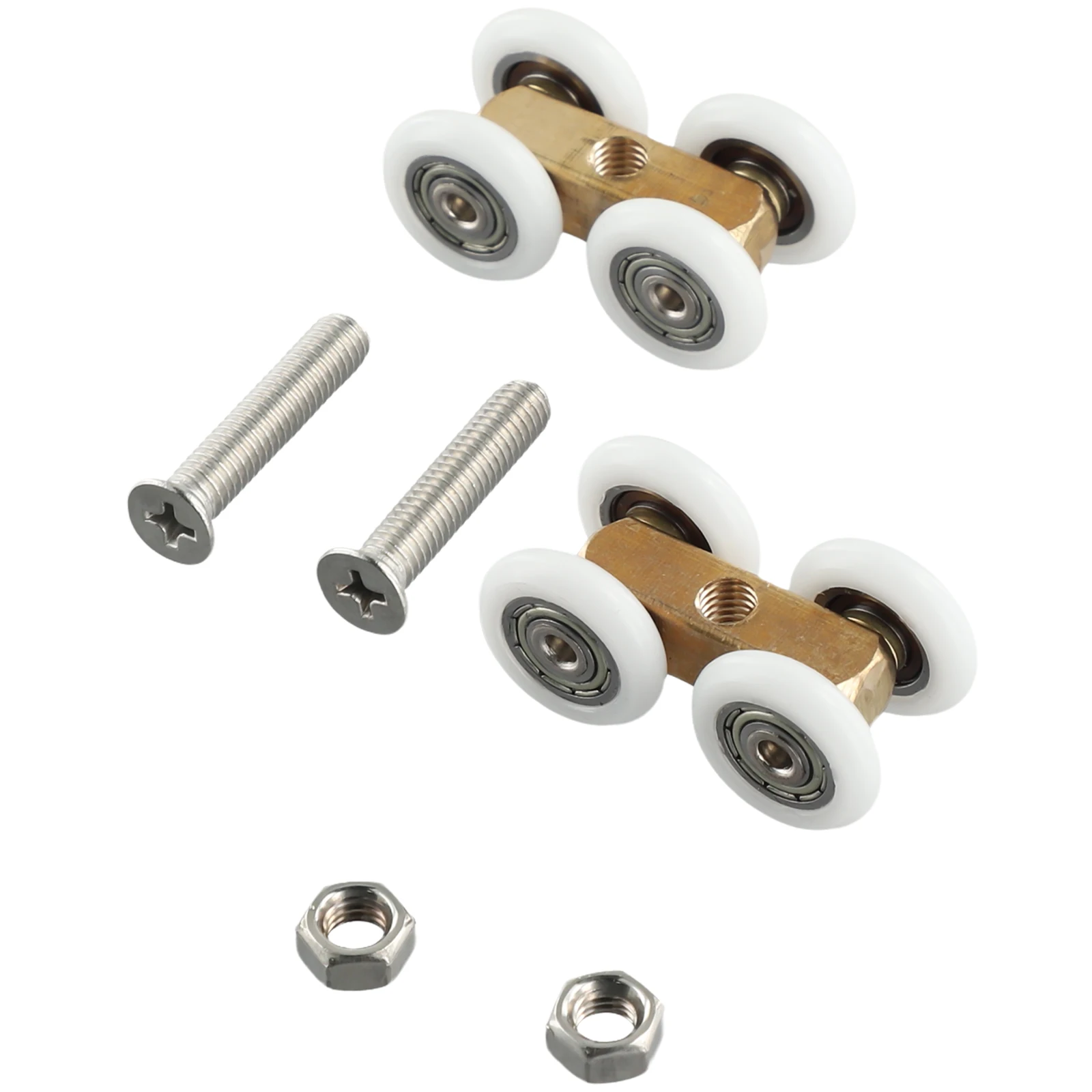 

Door Hardware Roller Bathroom Adjustable Four-wheel Hanging Glass Pulley No Rust Sliding Door Roller Brand New