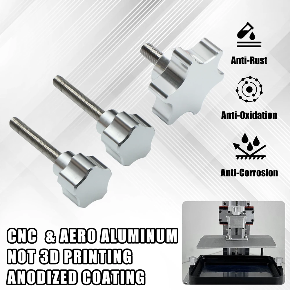 

Billet Knob Set For Anycubic Mono-X/Mono-X 6K M3 Plus M3 Max Hand Screwed Bolt