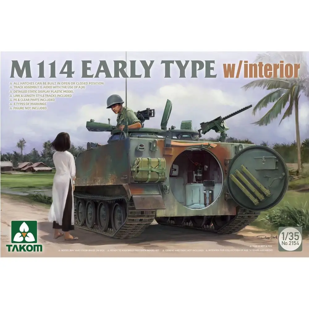 

TAKOM 2154 1/35 M114 раннего типа с внутренним набором моделей
