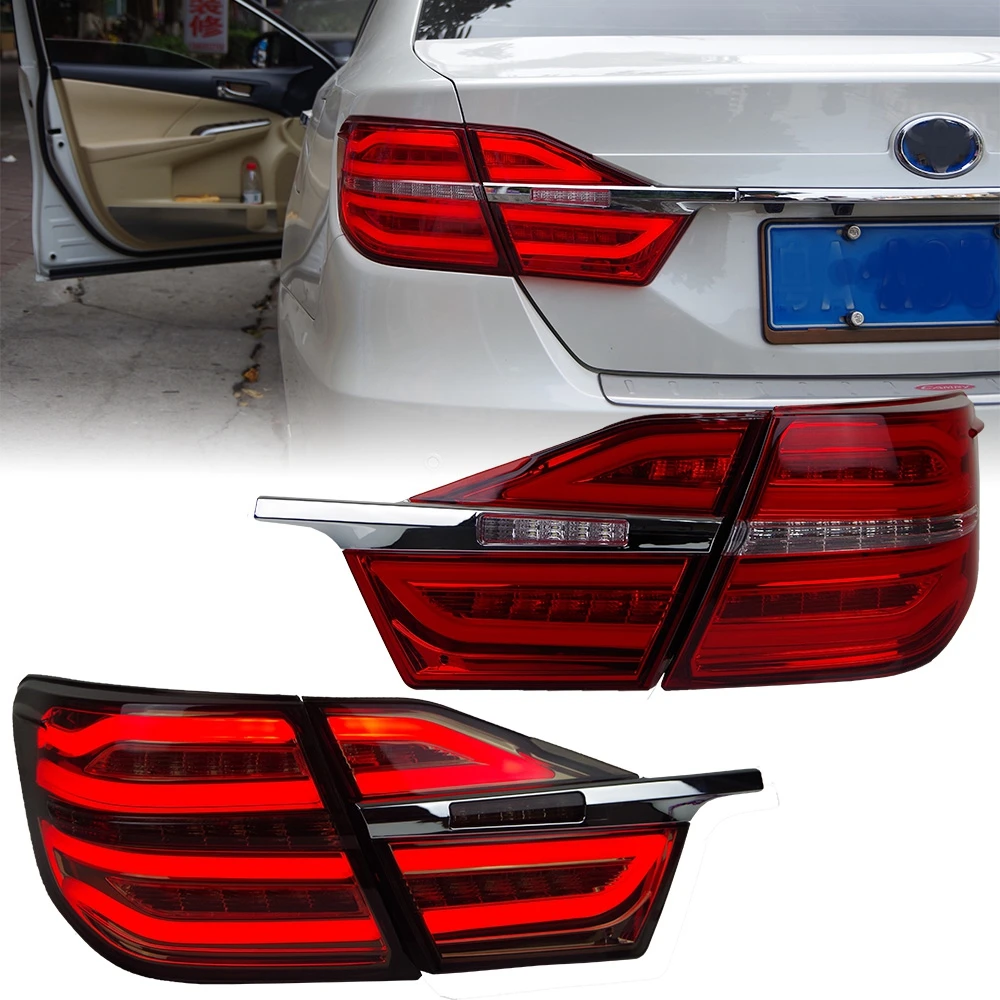 

Автомобильные задние фары для Toyota Camry V55 2015-2017, светодиодные противотуманные фары DRL Hella, тюнинг, Аксессуары для автомобилей, задние фары