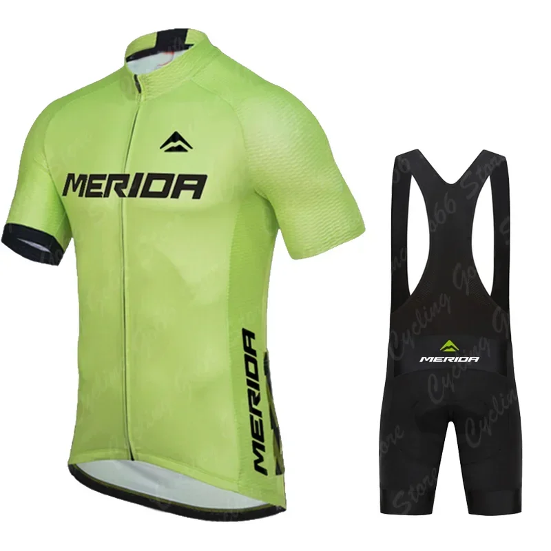 Cycling jersey set Sports Team Training Cycling Clothing Breathable Men Short Sleeve Mallot Ciclismo Hombre Verano Merida Cycling Jersey Sets