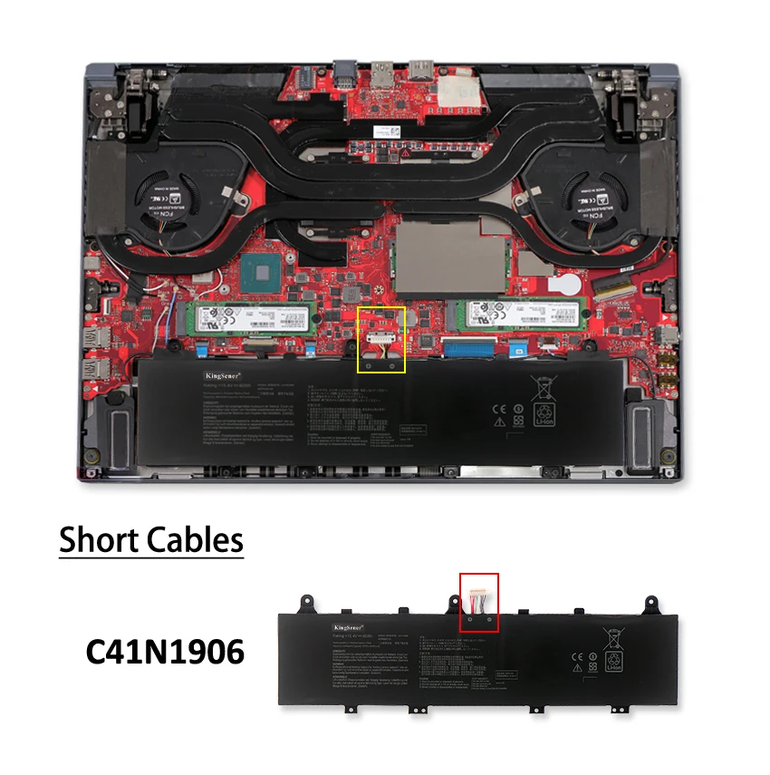 Kingsener C41n1906 C41n19061 Bateria do Portátil para Asus Gx550lws Gx550lxs Fa506qr Fa506qm Fa706ih Fa706qr Fx506hc Fx506hm Fx706h - Imagem 3