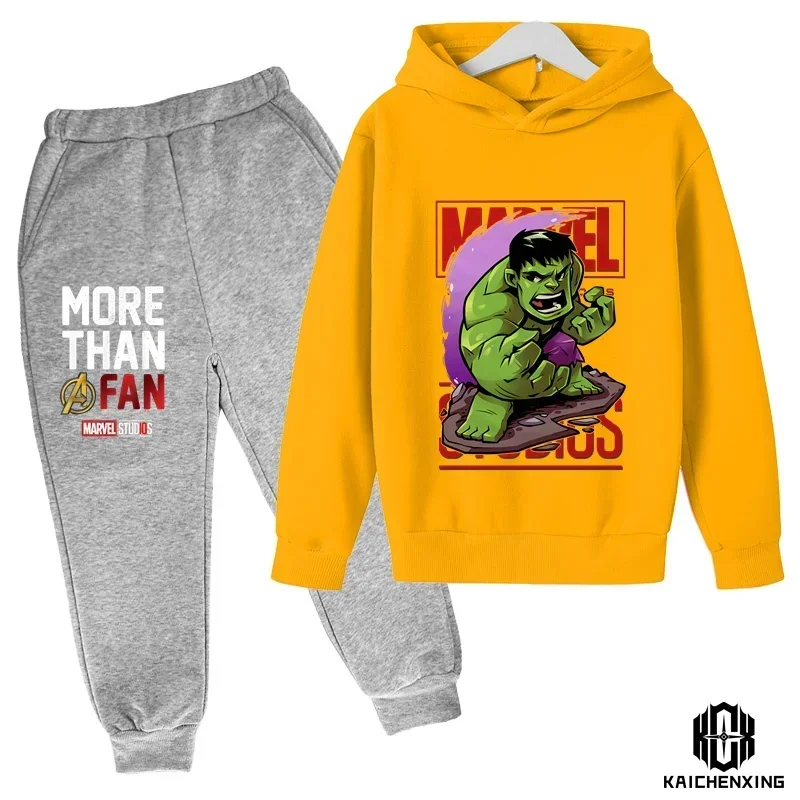 thumbnail image 1 of Sudadera con capucha de Hulk para niños, chándal para niño y niña, conjunto de ropa de sudadera para primavera, otoño e invierno, pantalones con capucha de superhéroes de Marvel, traje para niños, 1 of 5