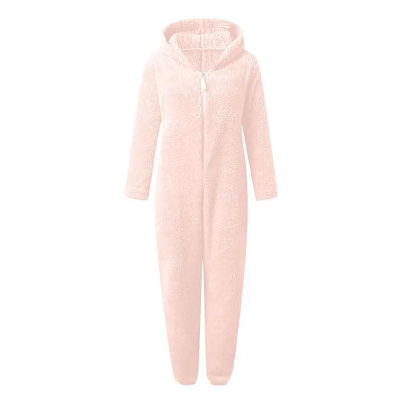 Winter New Thickened Hooded Jumpsuit