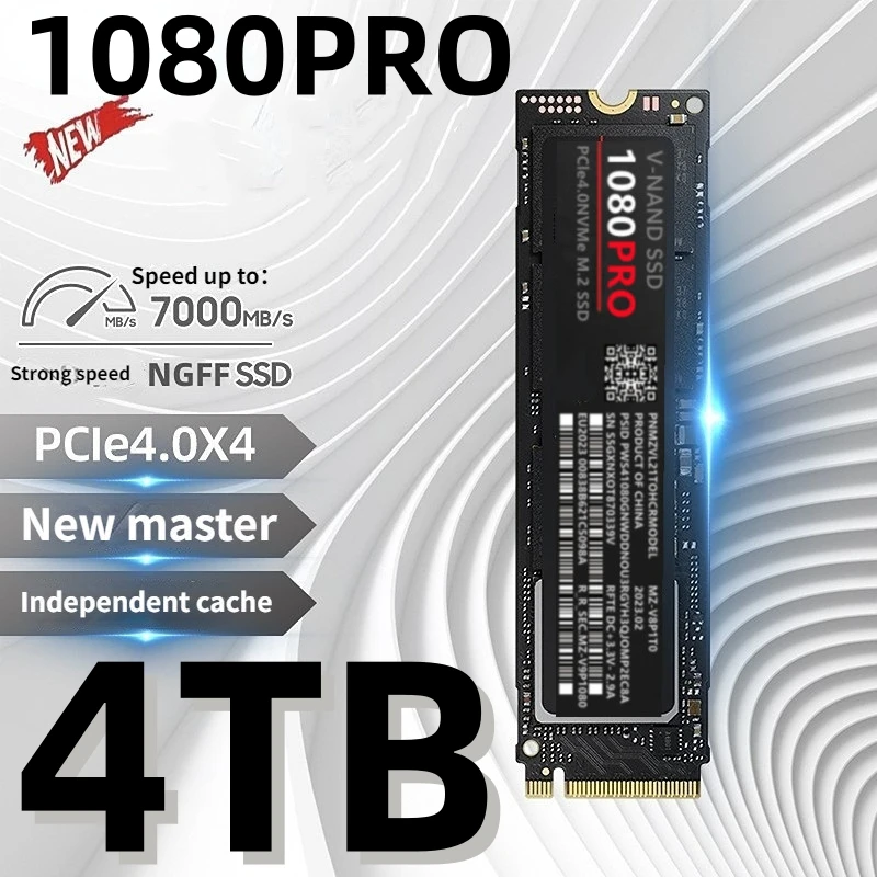 

1080PRO 4TB 2TB 1TB Original Brand SSD M2 2280 PCIe 4.0 NVME NGFF Read Solid State Hard Disk for Game Console/laptop/PC/PS5