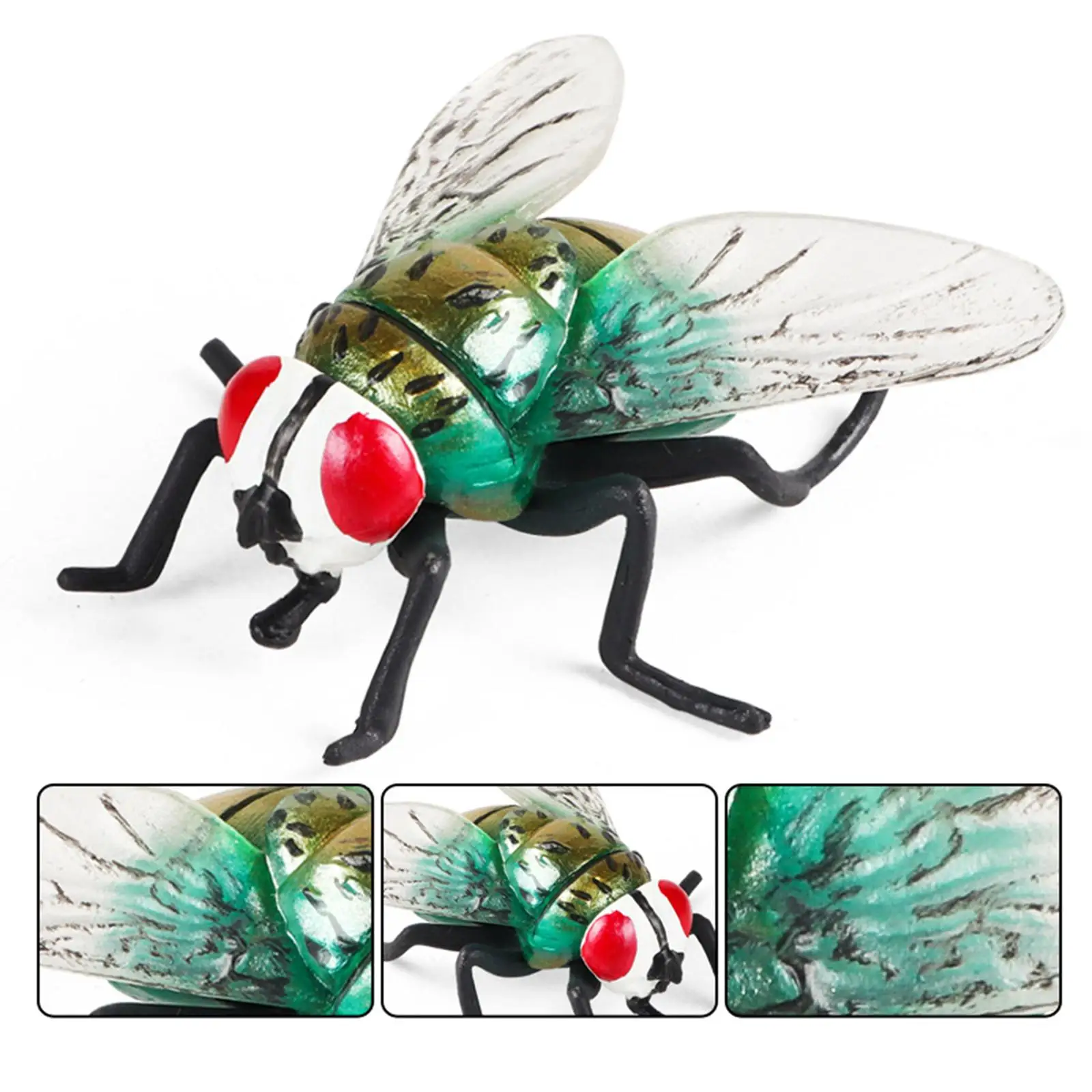 Fly Toys Fly Animal Model Ornament Toy Props Flies Figures for Kids