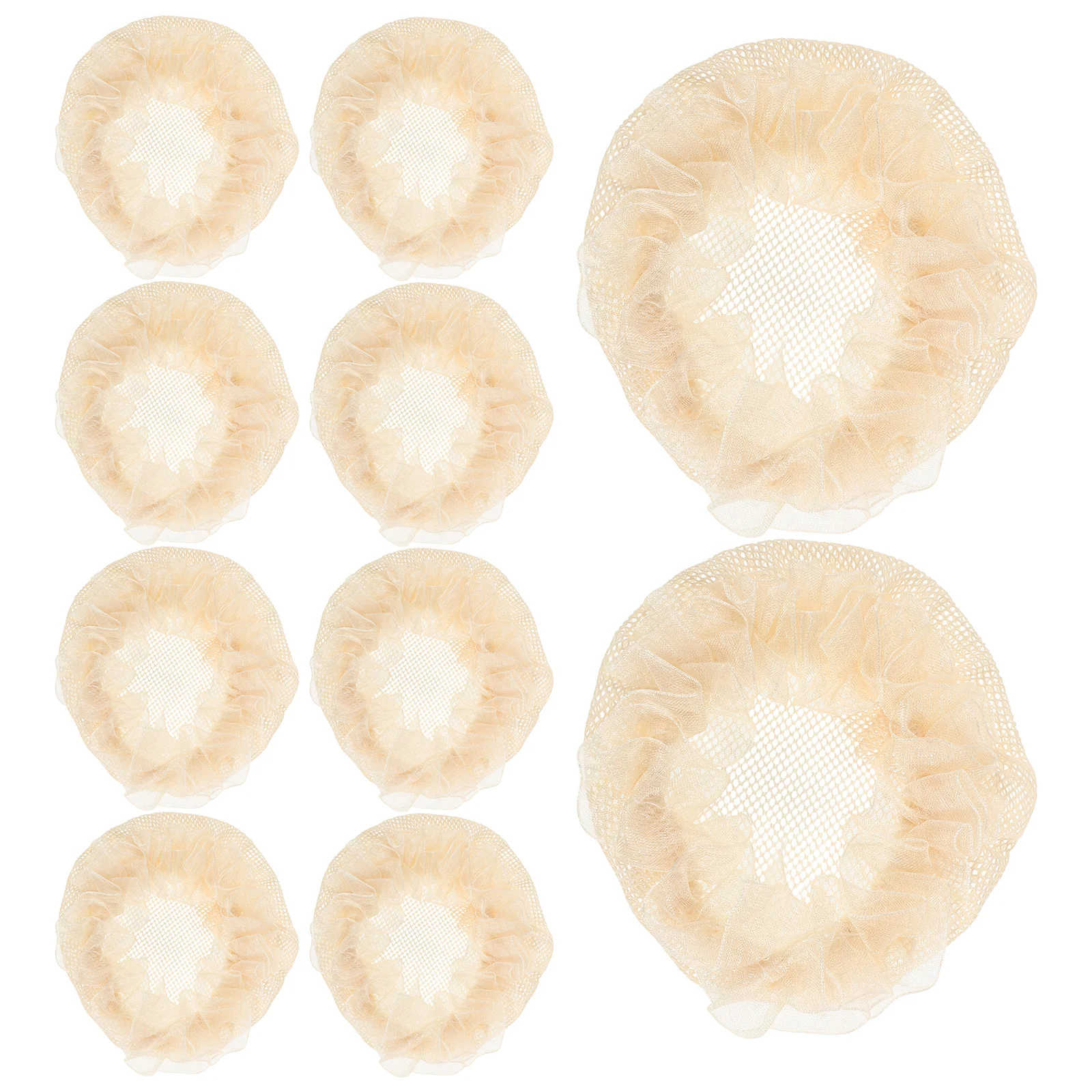 10pcs Elastic Hair Nets for Girls Ballet Bun Lace Mesh Net Hair Covers Comfortable Lasting Shape Retention
