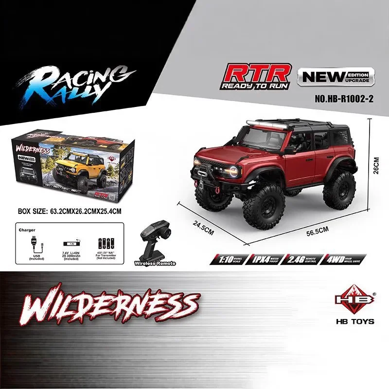 Jual RC 1:10 Huangbo HB R1001 R1002 R1003 4WD RTR: Ford Bronco with WINCH | For Huangbo 1/10 R1001 R1002 R1003 RCカーアクセサリー 金属製アップグレードフロントおよびリア油