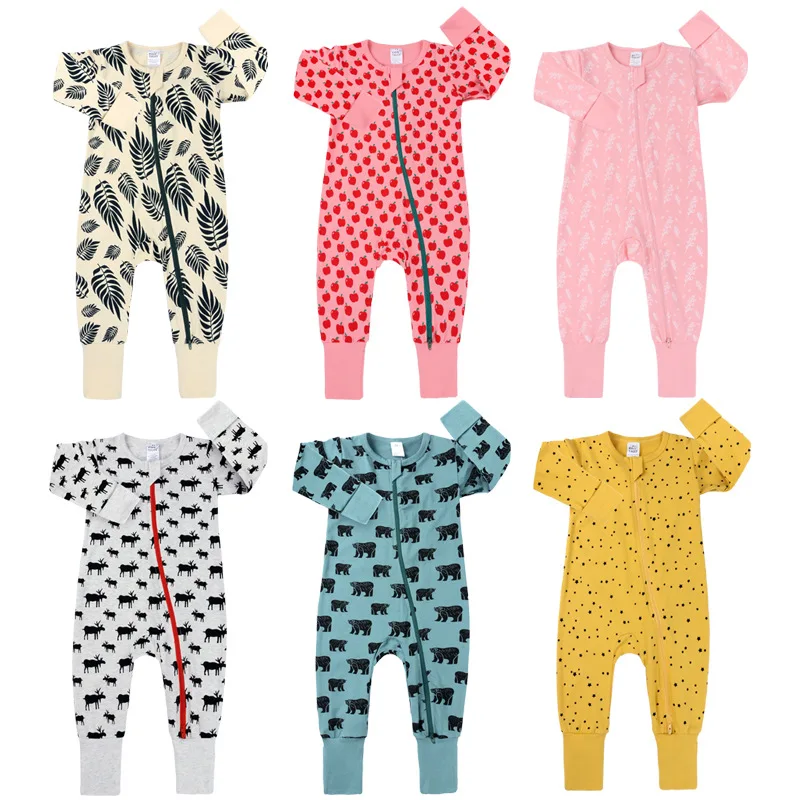 

Newborn Baby Rompers Soft Sleepsuits Pyjamas One-pieces Sleepers Autumn Jumpsuits Spring Growings Pint Jumpers Ropa De Bebe