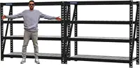 68" Ultra Wide 4 Tier Metal Garage Shelving Unit 68"W x 24"D x 65"H 7200 LBS Capacity Heavy Duty Storage Utility Rack 1