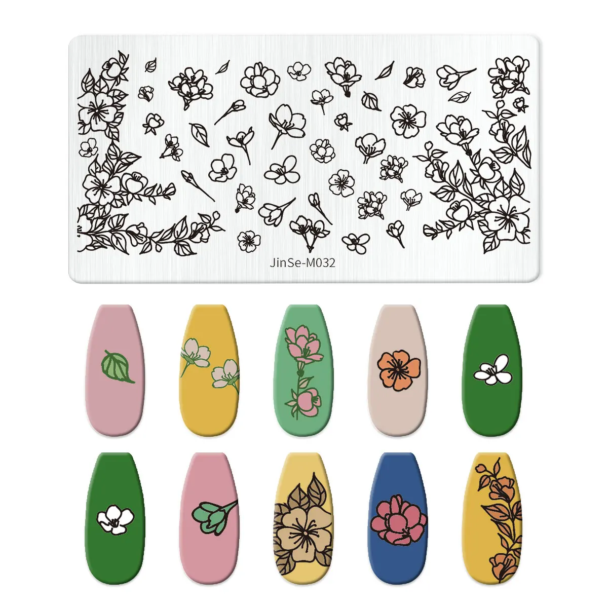 Cartoon Animal Floral Leaves Nail Stamping Plate Image Transfer Template Geometric Flower Stainless Steel Stencil Nail Art Tools 6