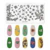 Cartoon Animal Floral Leaves Nail Stamping Plate Image Transfer Template Geometric Flower Stainless Steel Stencil Nail Art Tools 6
