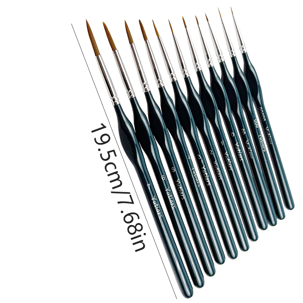 Detail Paint Brushes Set for Tiny Tip Acrylic and Watercolor Painting - Professional Artist Supplies for 40k Miniatures and Face 2