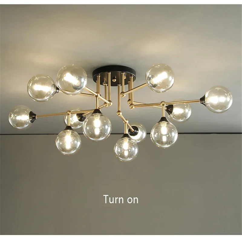 Description Picture 4 of itemNordic Spider LED Ceiling Chandelier Lighting Head Black Gold Chandelier for Bedroom Kitchen Dining Room Pendant Light Fixtures