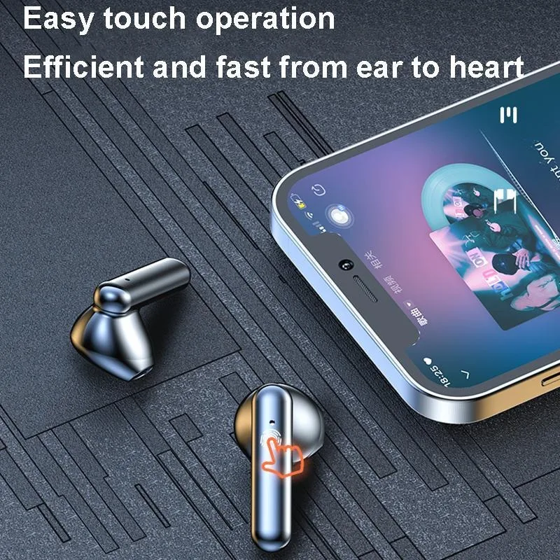 K60 블루투스 5.3 이어폰, 무선 헤드폰, 스포츠 게이밍 헤드셋, 소음 감소, 방수 인이어 이어버드