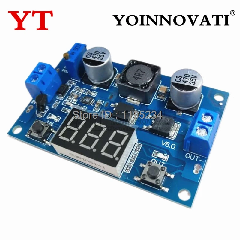 1pcs DC-DC 3~35V to 3.5~35V LTC1871 Booster step up Step-up module Converter Regulated Power Supply+VoltMeter