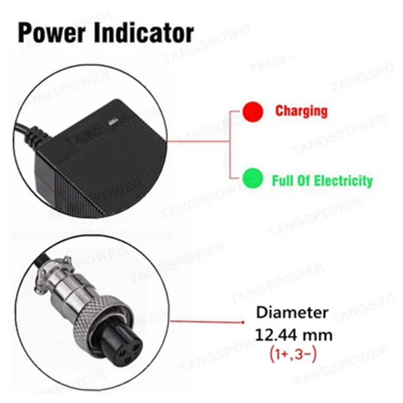 60v 2a carregador para 16s li-ion bateria