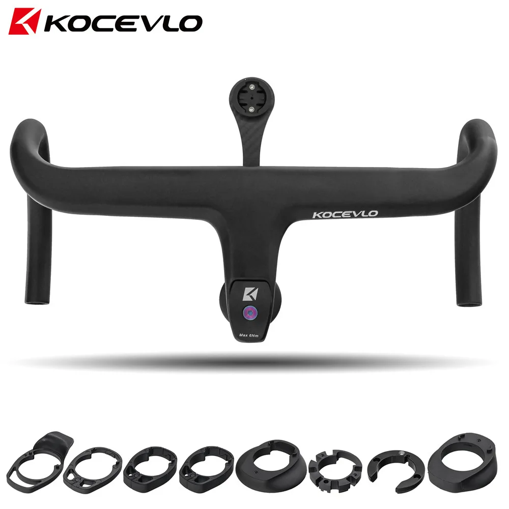 

Internally routed road bicycle carbon fiber handlebars one-piece bicycle curved handlebars with code holder washer handlebars