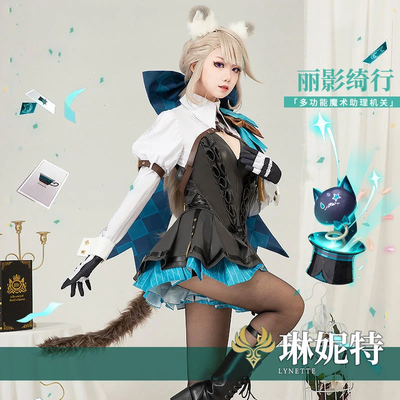

Костюм Genshin Impact Linnette cos, костюм Fengdan twins Linnette для косплея, анимационная игра, костюм волшебника, женщина