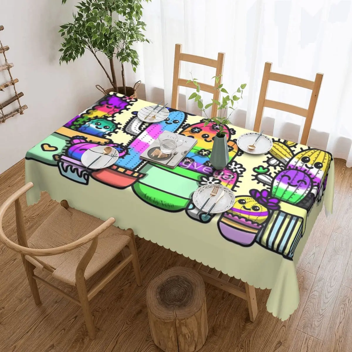 

A Prickly Bunch Tablecloth 54x72in soft Protecting Table Festive Decor
