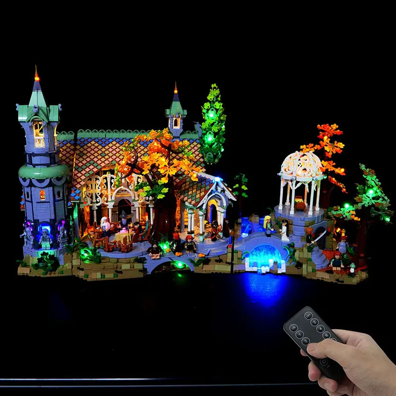 레고 10316 반지의 제왕: 리벤델 램프 DIY 선물용 LED 조명 키트 (빌딩 블록 브릭 키트 세트 모델 제외)