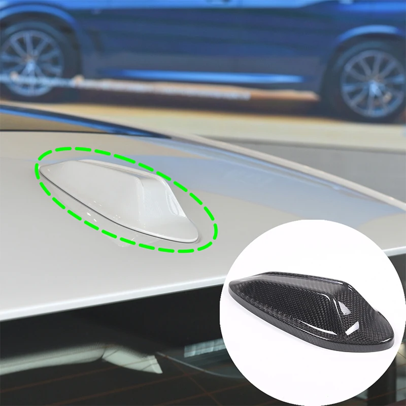 

Для BMW 3 серии G20 2023 2024 натуральное углеродное волокно сухая углеродная крыша автомобиля Акулий плавник радиом аксессуары для модификации внешней части автомобиля