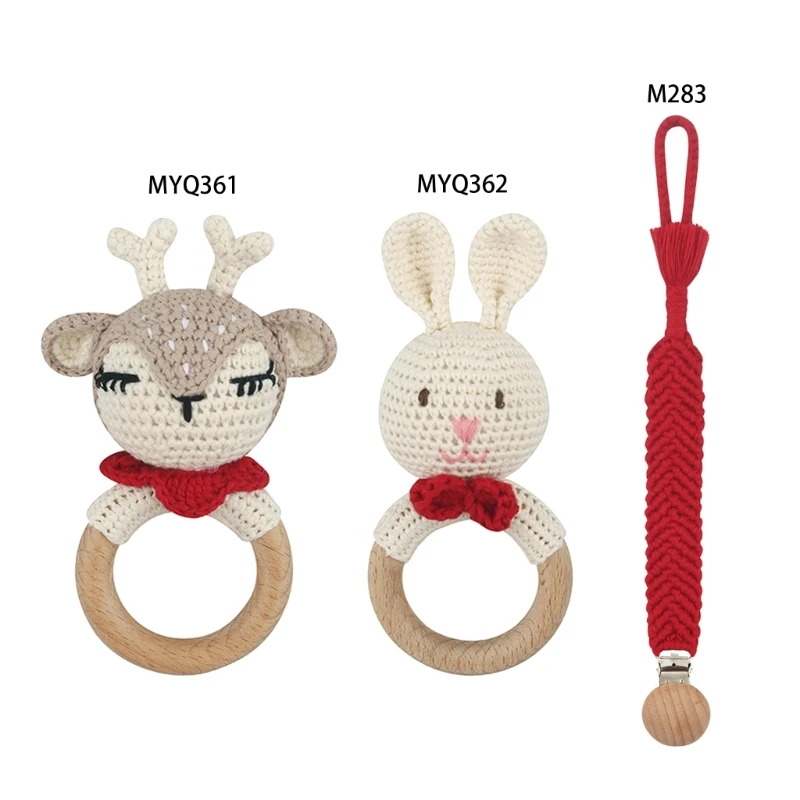 

Baby Cartoon Hanging Baby Teething Toy for Visual Sensory Stimulation Rings Pendants Boho 0-12 Month