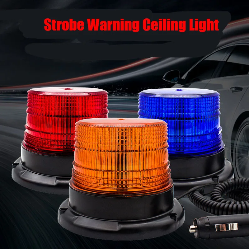 

Shineknot High Brightness LED Flashing Light High Strength Magnetic Ceiling Light Engineering Vehicle Trailer Warning Light 0072
