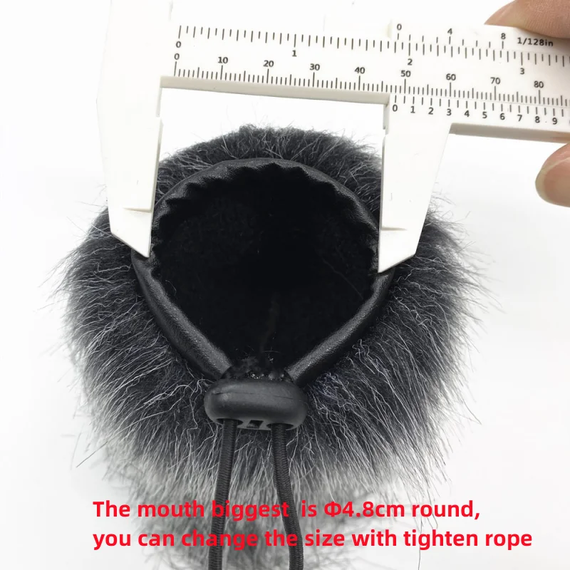 Furry Microphone Windscreen Foam Cover - Enhanced Wind Protection 9-24cm