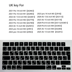 Russian Language Silicone Keyboard Protector Cover (UK Russian black)