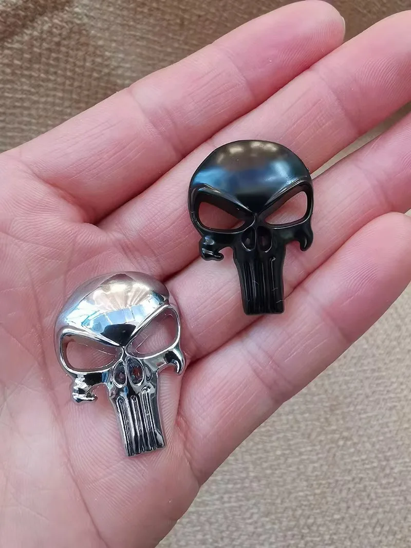 3D Solid Metal Sticker Tactical Skull Motorcycle Car Decoration Airsoft Gun AR15 M4 M16 1911 Glock G17 G19 G22 G43X tactical metal sticker