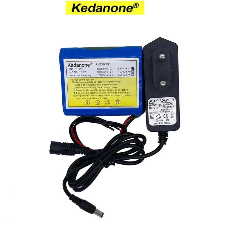 Batterie ricaricabili agli ioni di litio da 12 V 6800 mAh per il monitoraggio con apparecchiature di monitoraggio della scheda di protezione dei pacchi di batterie al litio BMS - immagine 5