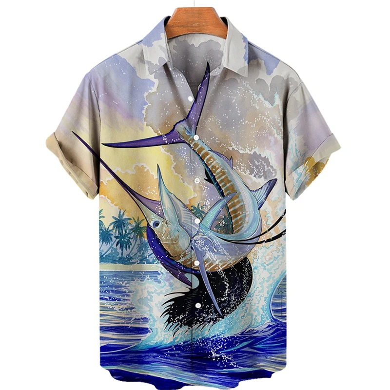 Summer Hawaiian Shirts For Men Beach Vacation Short-sleeved y2k Tops Casual Womens Blouse Fashion Camisas Streetwear Clothing