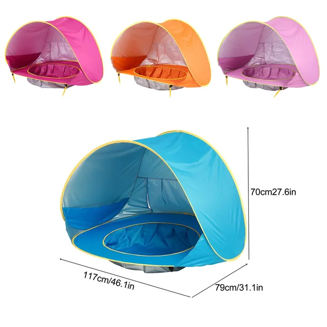 Baby Beach Tent Children Waterproof Pop-up Sun Awning Tent Uv-protecting Sunshelter With Pool Kid Outdoor Camping Sunshade Beach 2
