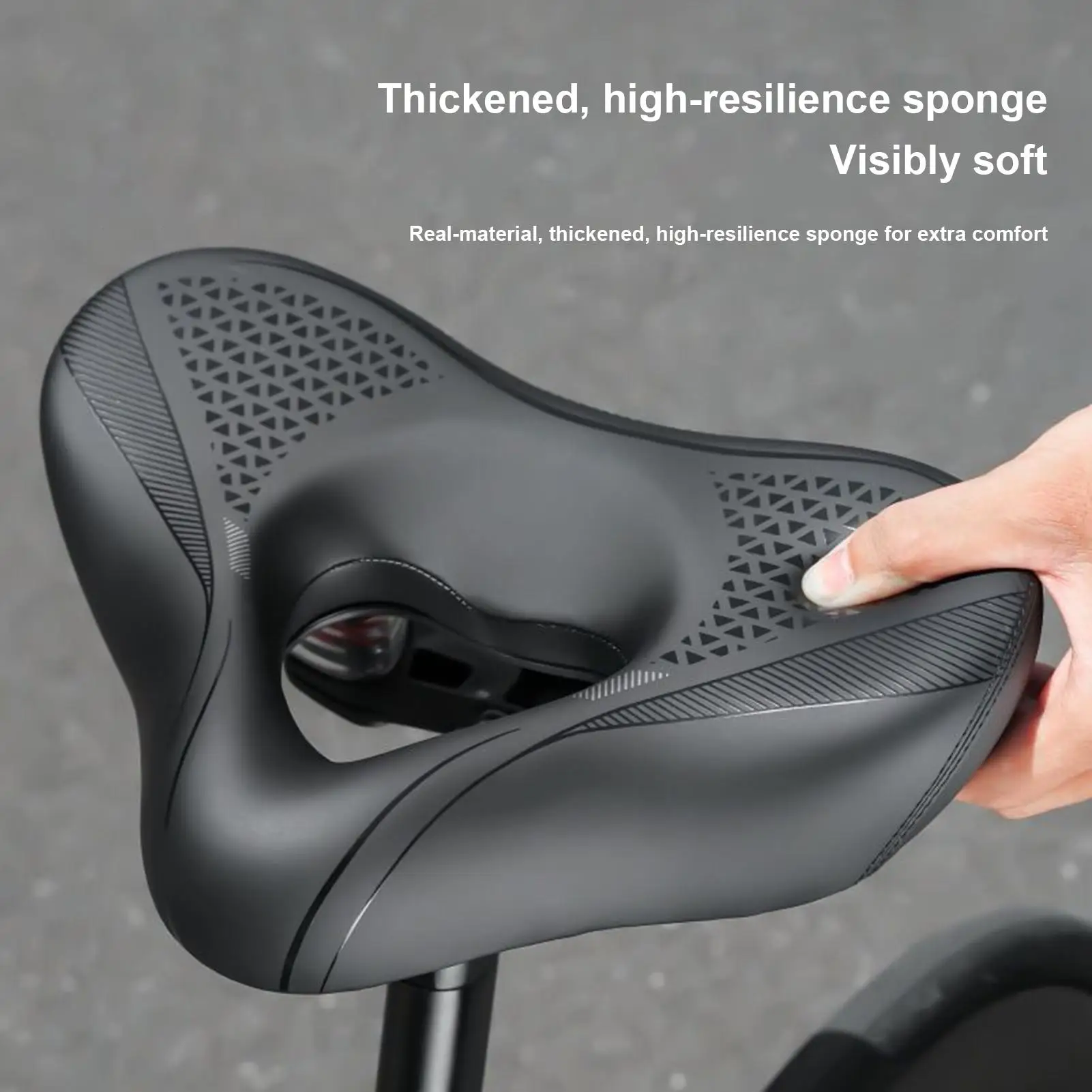 Seat Cushion For Cycling Shock Absorbing All-Weather Hollow-out Bike Cycling Seat Cushion For Commuting Touring Long-Distance