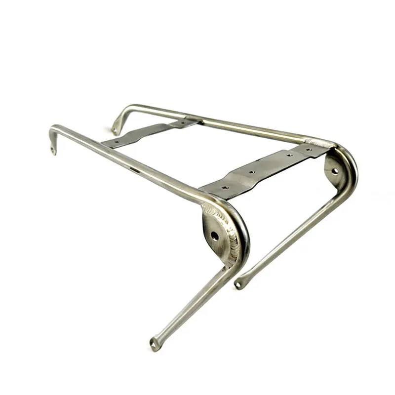 

Titanium Adult Foldable Bike Rear Rack P-line, 16 inch Collapsible Cyclocross Bicycle Luggage Holder