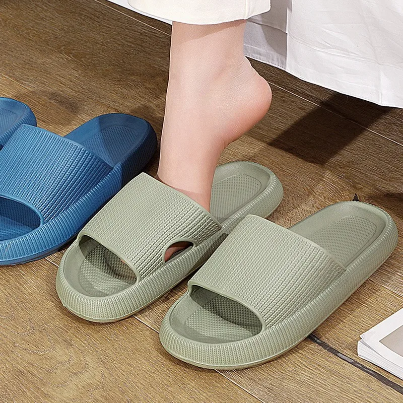 Cloud Sliders Women Men Non-Slip Bathroom Slippers Summer Soft Flip Flop Pillow Sliders Platform Pool Sliders Shower Shoes for I 5