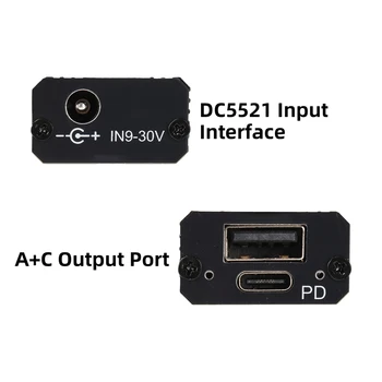 Modulo di ricarica rapida ad alta potenza PD 100W, caricabatterie per auto tipo Buck DC 9V–24V con condensatore a stato solido per PC o dispositivi ad alta potenza