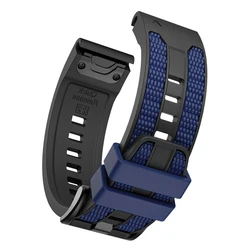 Sport Silicone Quick Release Watch Band - 22mm/26mm Strap in Multiple Sizes - 1pcs QuickFit 26mm (Navy Blue Black)