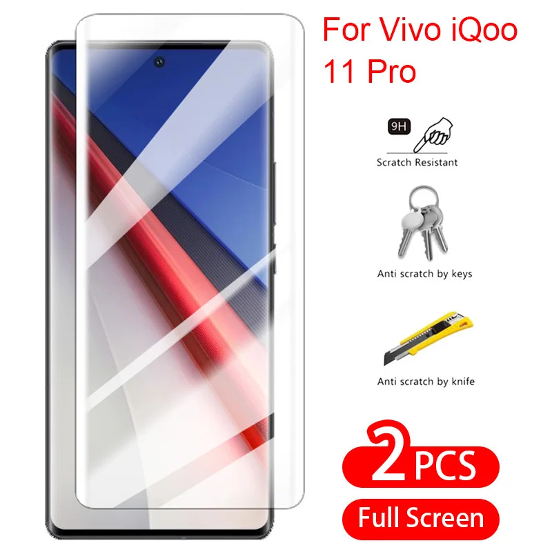 

For Vivo iQoo 11 Pro Screen Protector Tempered Glass Curved Screen Clear HD Flim Front For Vivo Vavo Vi vo iQoo 11 Pro Phone