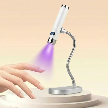 Lampada per unghie con sensore Ai Mini lampada LED UV Lampada senza fili ricaricabile Lampada da tavolo e asciugatura portatile che polimerizza tutti i gel per unghie rapidamente