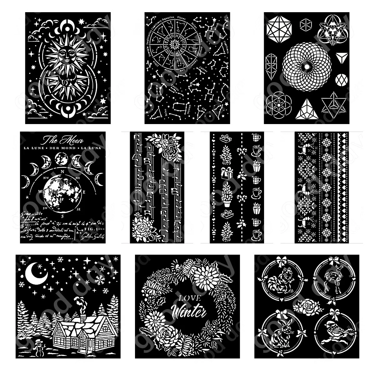 

2022 New Sun Earth Animal Layered Production Stencil Scrapbook Diary Decoration Embossing Template Diy Greeting Card Handmade