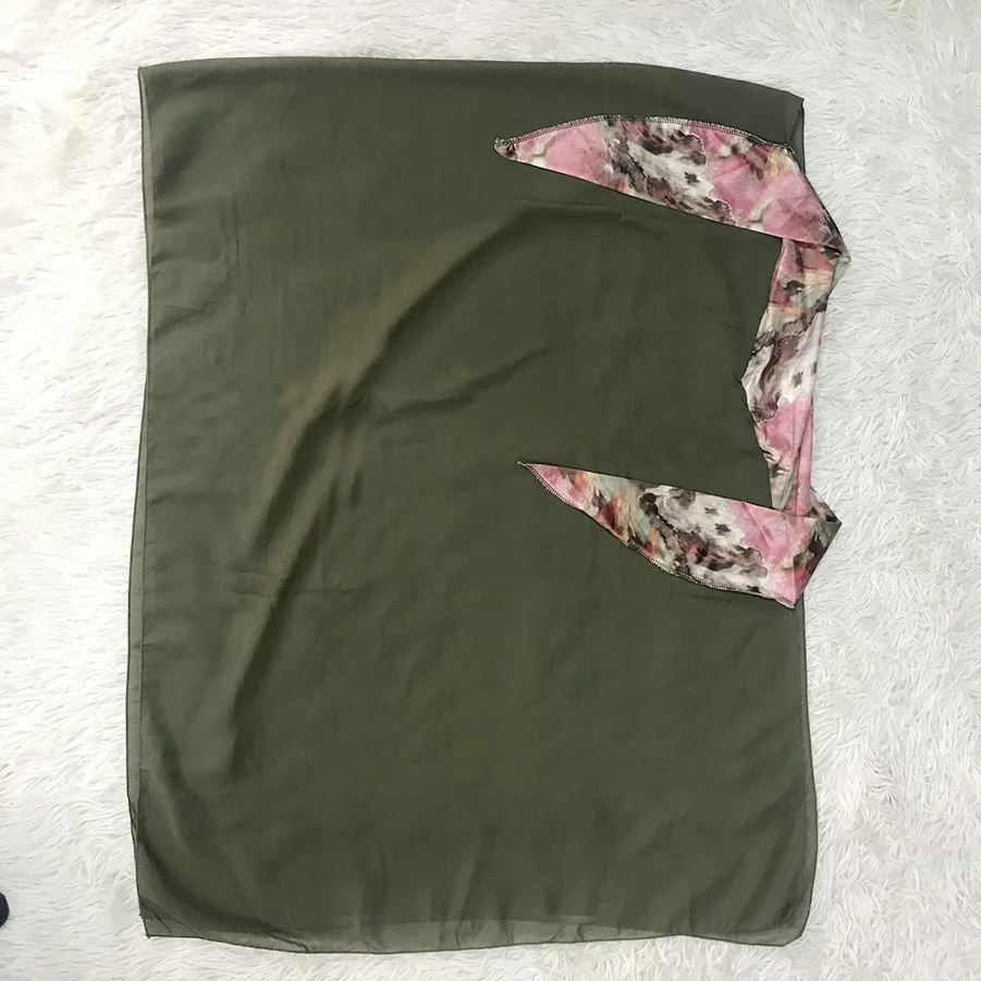 Summer chiffon scarf for Muslim women, instant turban, large size, lightweight, thin, breathable.